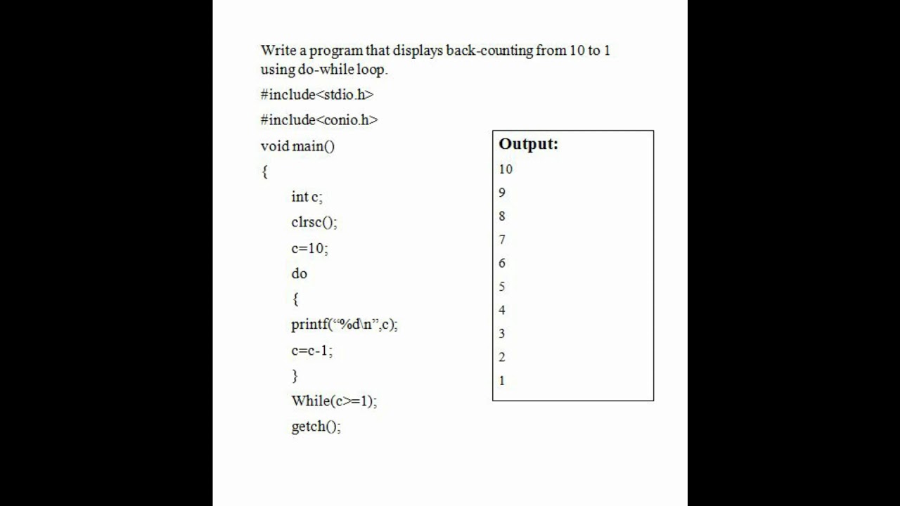Backward Counting using Do While Loop|Computer|12th Class| Lecture By ...
