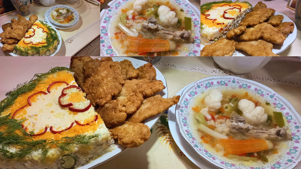 Meniu ciorbă cu legume și șnițele gustoase, Bunica va arăta imagini cu satul natal Bencecul de jos