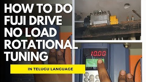 How to do Fuji lift LM1 Gearless drive no load rotational tuning