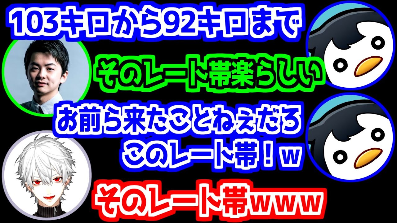 葛葉とsasatikkに煽られるダイエット中のしゃるる【にじさんじ/切り抜き/葛葉/sasatikk/しゃるる】