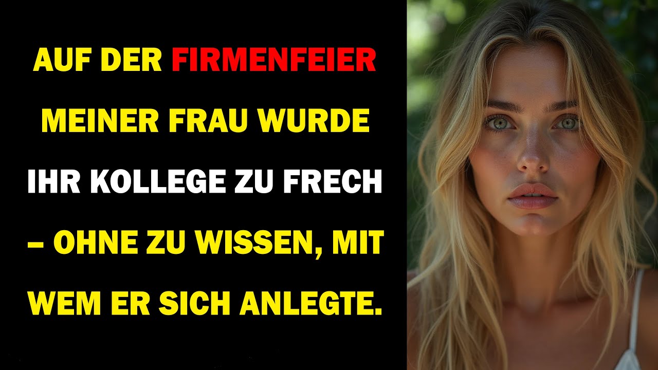 AUF DER BÜROFEIER MEINER FRAU ÜBERSCHRITT IHR KOLLEGE DIE GRENZE – UND ICH GRIFF EIN