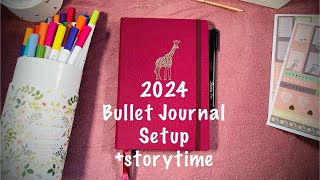 MY 2024 BULLET JOURNAL SETUP • PLAN WITH ME• yearly BUJO spread ideas + story time