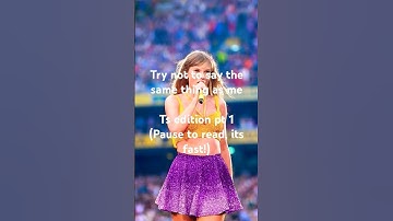 try not to say the same thing as me, Ts edition #taylorswift
