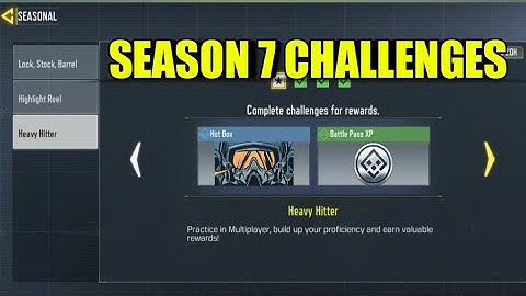 Season 7 Challenges "Heavy Hitter" cod mobile