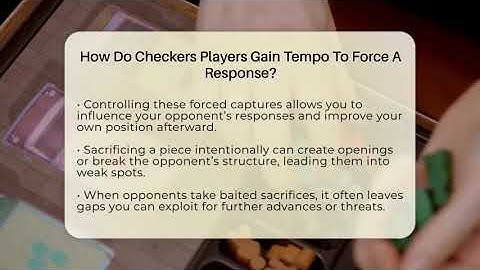 How Do Checkers Players Gain Tempo To Force A Response? - The Board Game Xpert