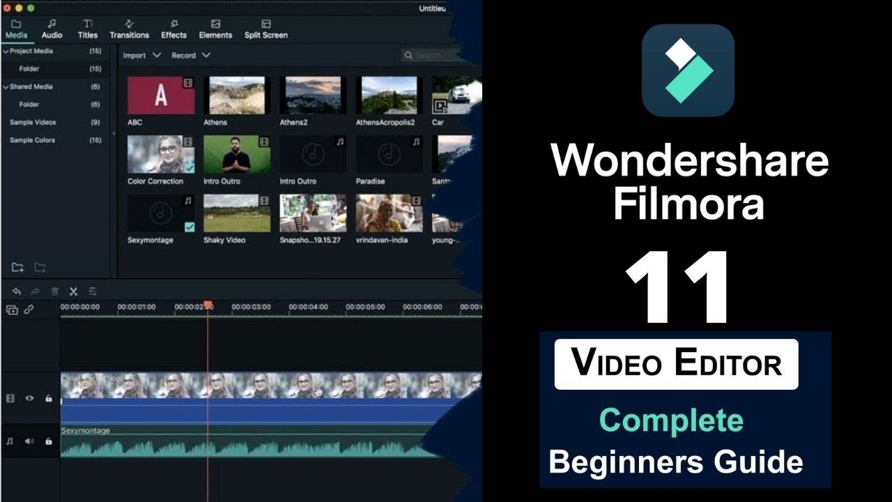 Video Editing Tutorial For Beginners Wondershare Filmora 11 - YouTube