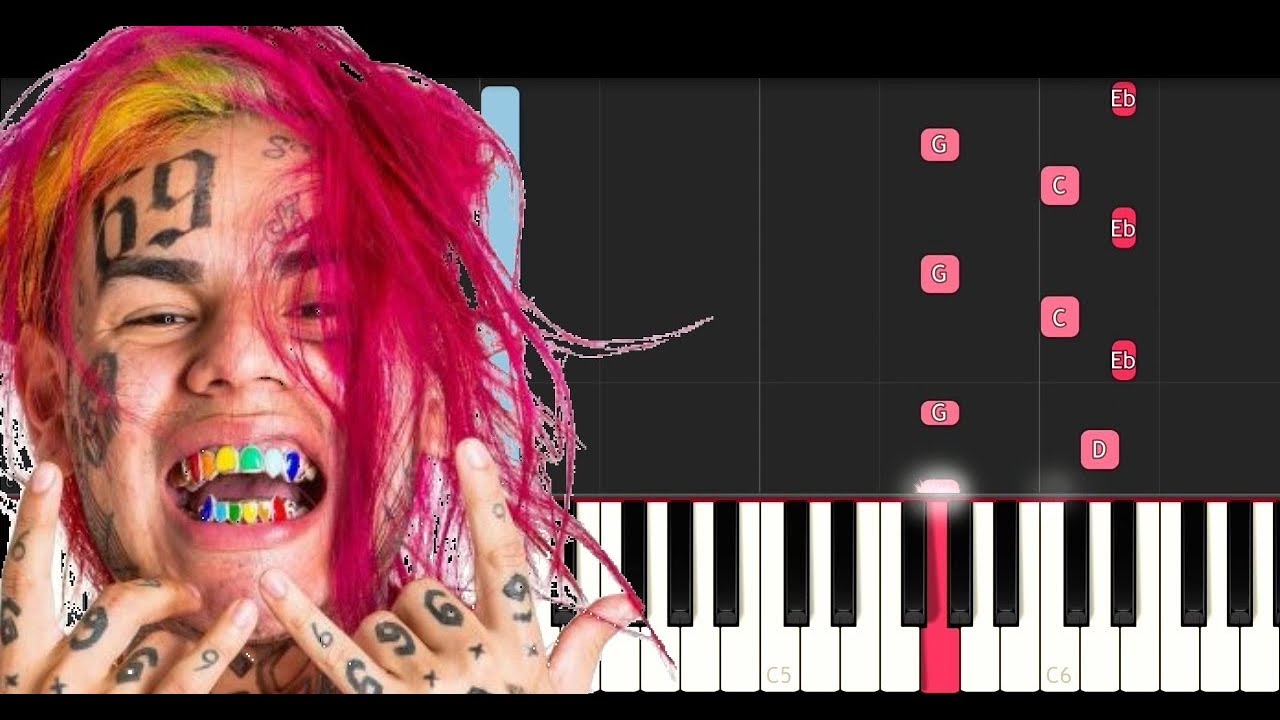 6ix9ine - Kooda (Piano Tutorial) - YouTube