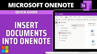 Inserting other documents into your OneNote Net Worth