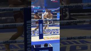 Perfect spinning back kick KO  #kunkhmerfighting #boxing