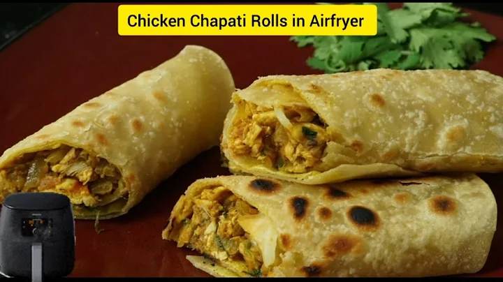 Chicken Chapati Rolls in Airfryer| Airfryer receipes | Chicken receipes in #Airfryer 