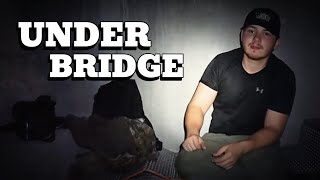 Stealth camping under bridge 