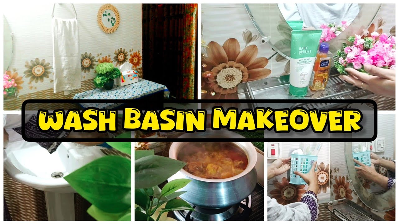 বেসিন এরিয়া ডিপ ক্লিন করে নতুন ভাবে সাজিয়ে নিলাম🌸Daily vlog,Shompar Shongshar!!