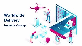 Worldwide Delivery - Isometric Concept After Effects Templates