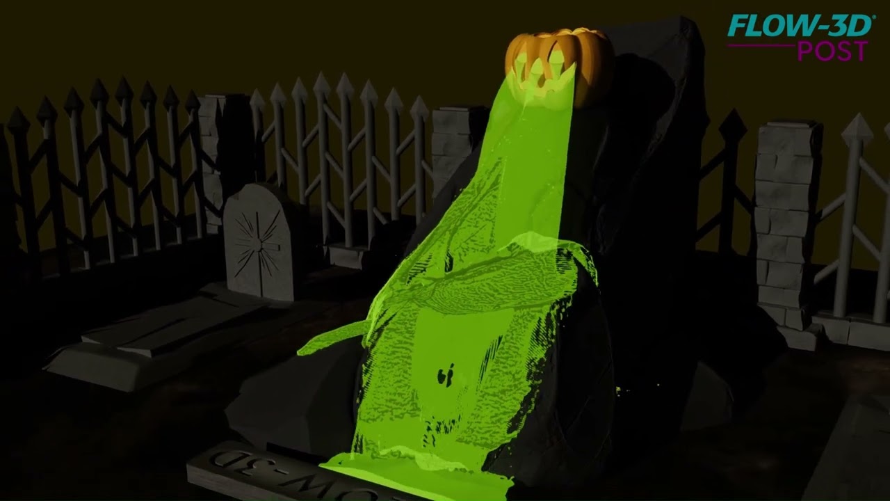 Halloween pumpkin flow using FLOW-3D