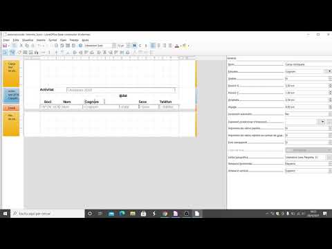 Com editar informes de LibreOffice Base, per exemple per posar títols