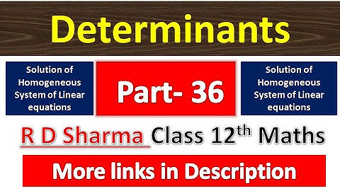 Determinants | R D Sharma Class 12th Maths Solution | Dhanpat Rai Publication | Chapter 6 | Part 36