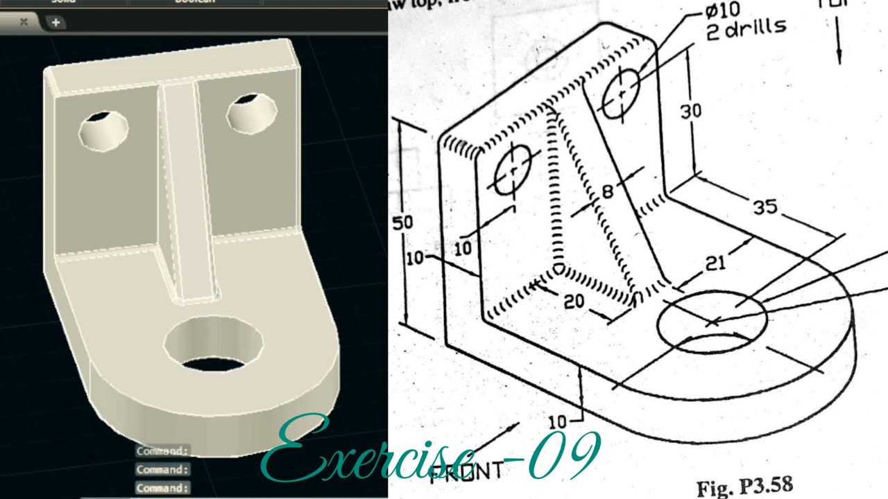 Autocad 3d Designbasics And Advancemechanical Part 9 Youtube