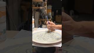 Glazing Ceramic Plate with Cricut Stencil 🫢