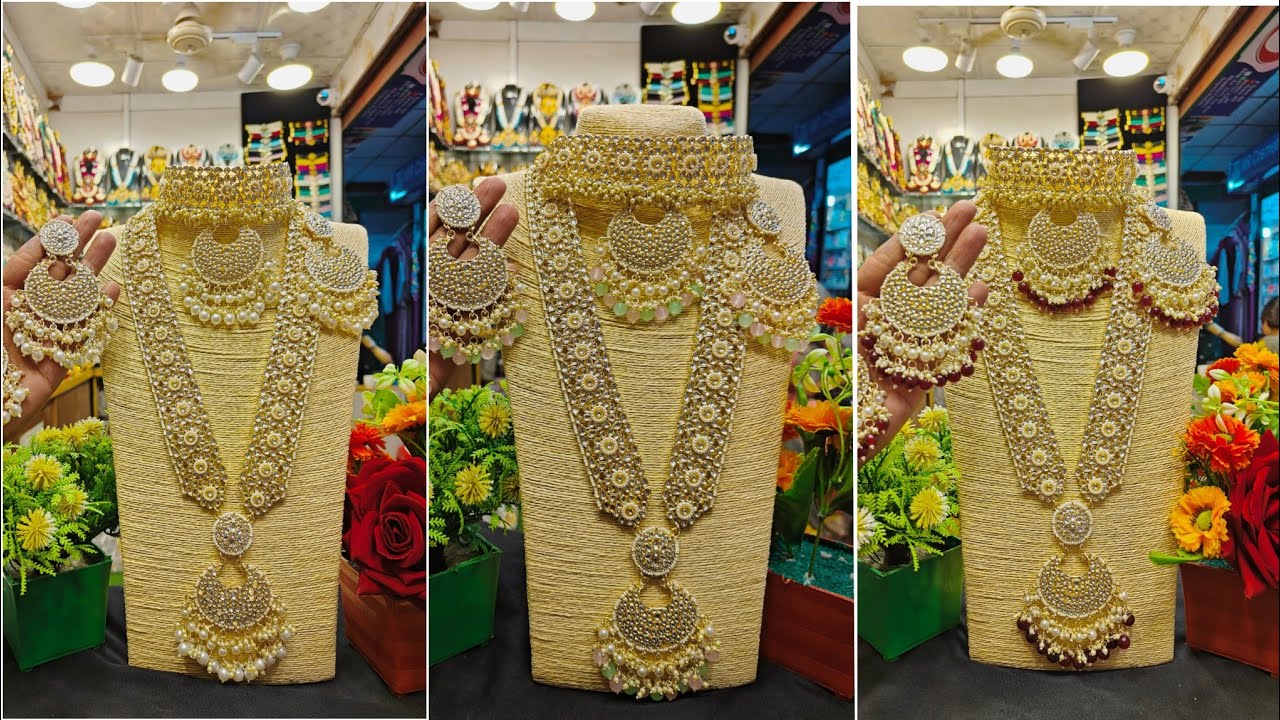 New designer  bridal set /sita necklace tikli earrings combo set 