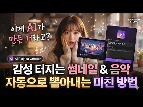 "이게 AI가 만든 거라고?" 감성 터지는 썸네일과 음악, 자동으로 뽑아내는 미친 방법
