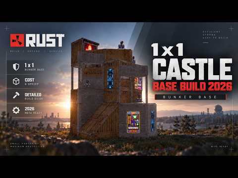 Rust 1x1 to Massive Bunker Base | Cozy Solo/Duo Build 2026🔥