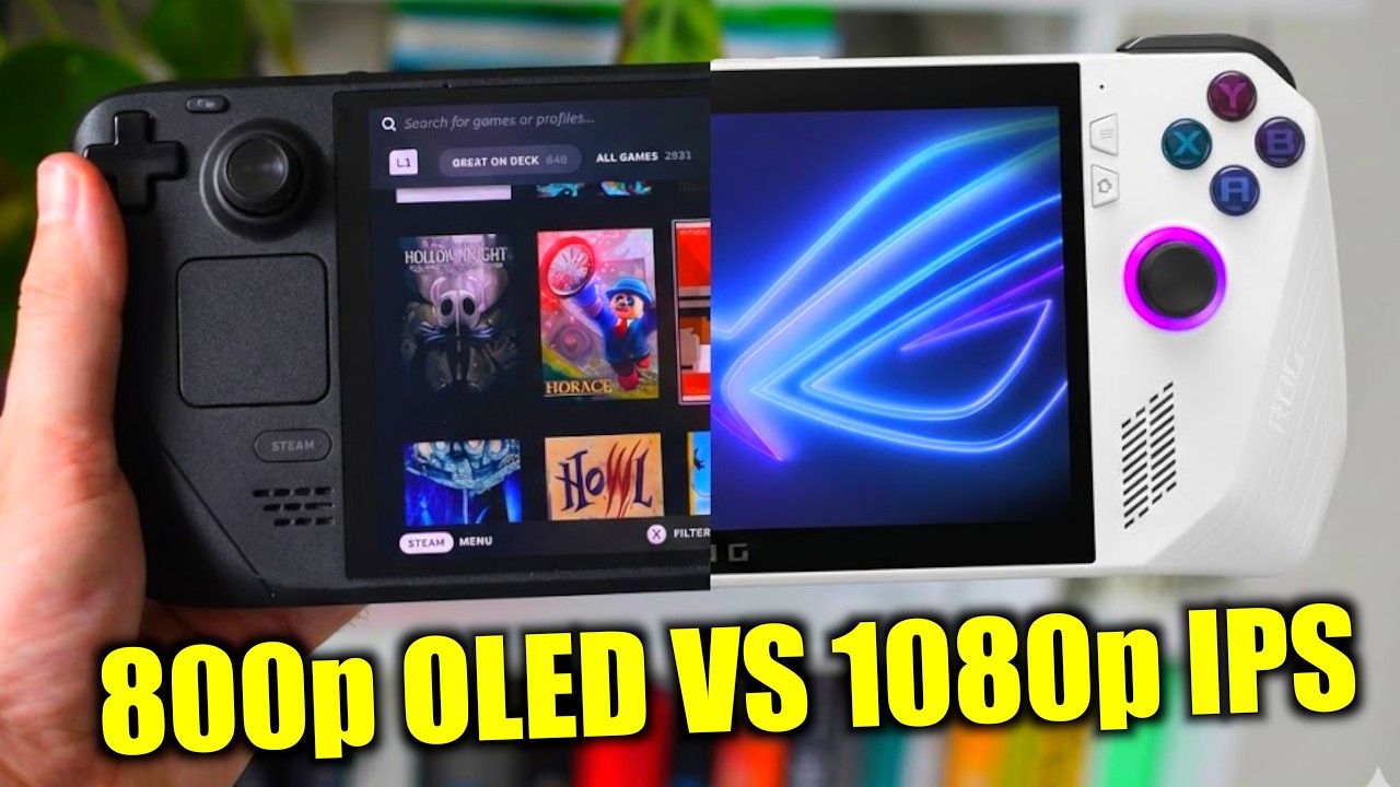 Steam Deck 800p OLED vs ROG Ally 1080p LCD - Screen Comparison! - YouTube