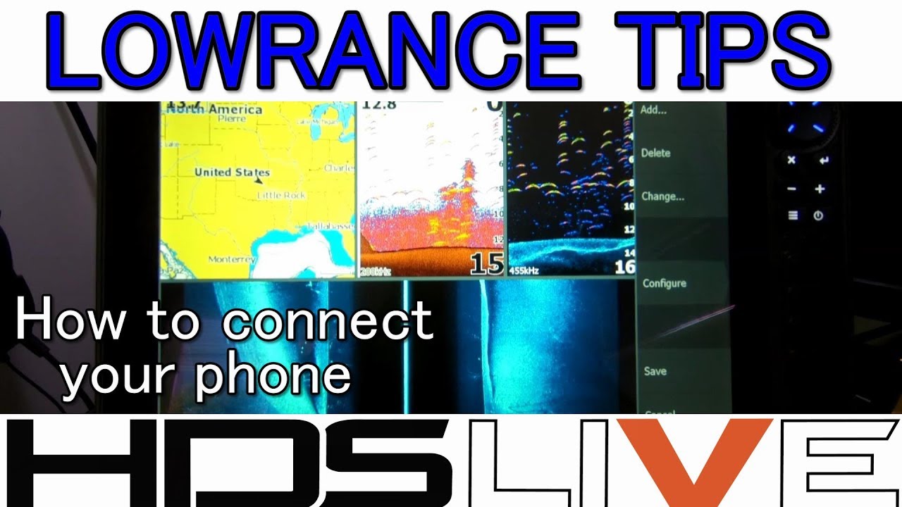 How to connect your phone to a Lowrance HDS Live YouTube