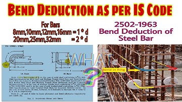 How To Calculate Bend Deduction Length for Steel Bars As Per IS Code I For BBS I Part- 1