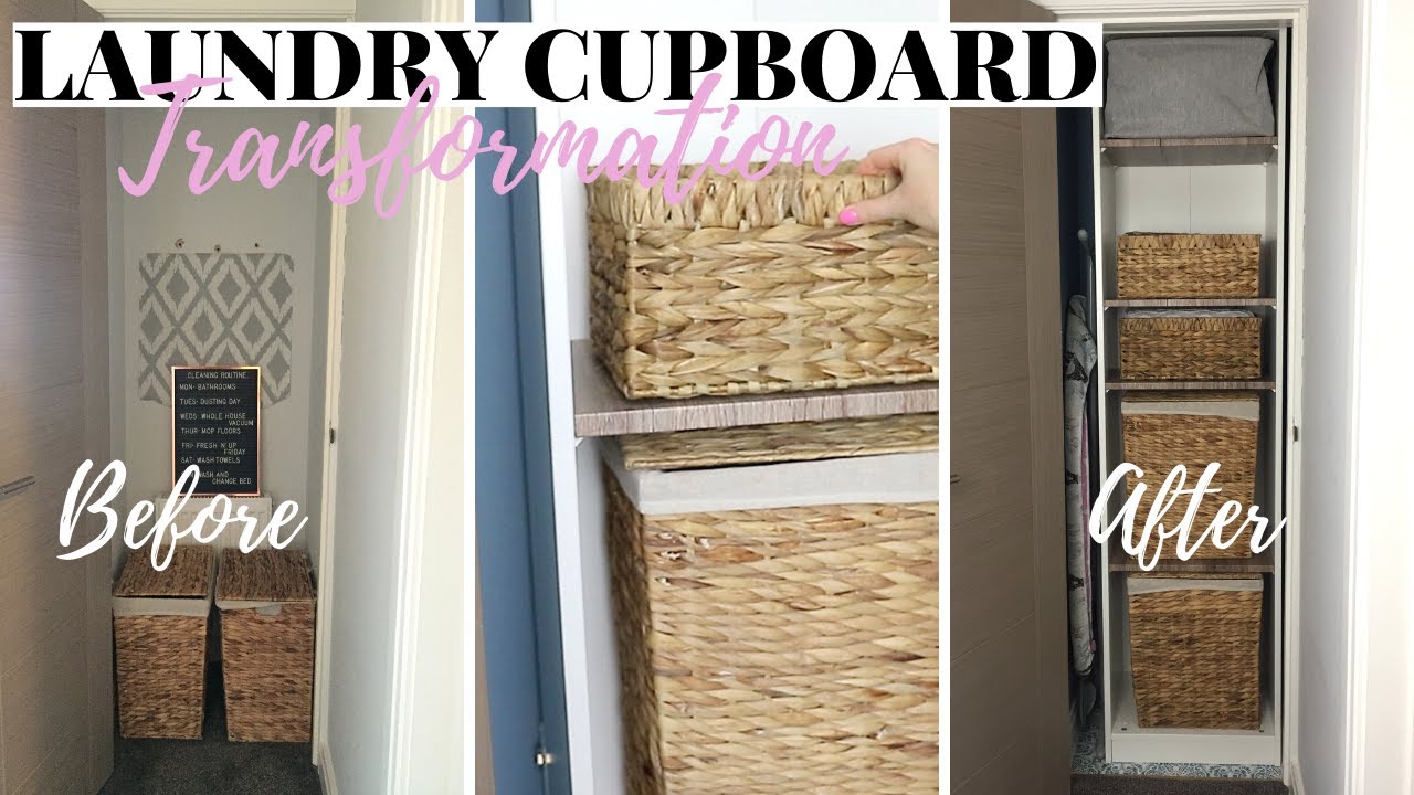 NEW BUILD LAUNDRY CUPBOARD TRANSFORMATION USING IKEA PAX HACK | DIY ...