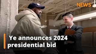 Kanye West announces 2024 presidential bid