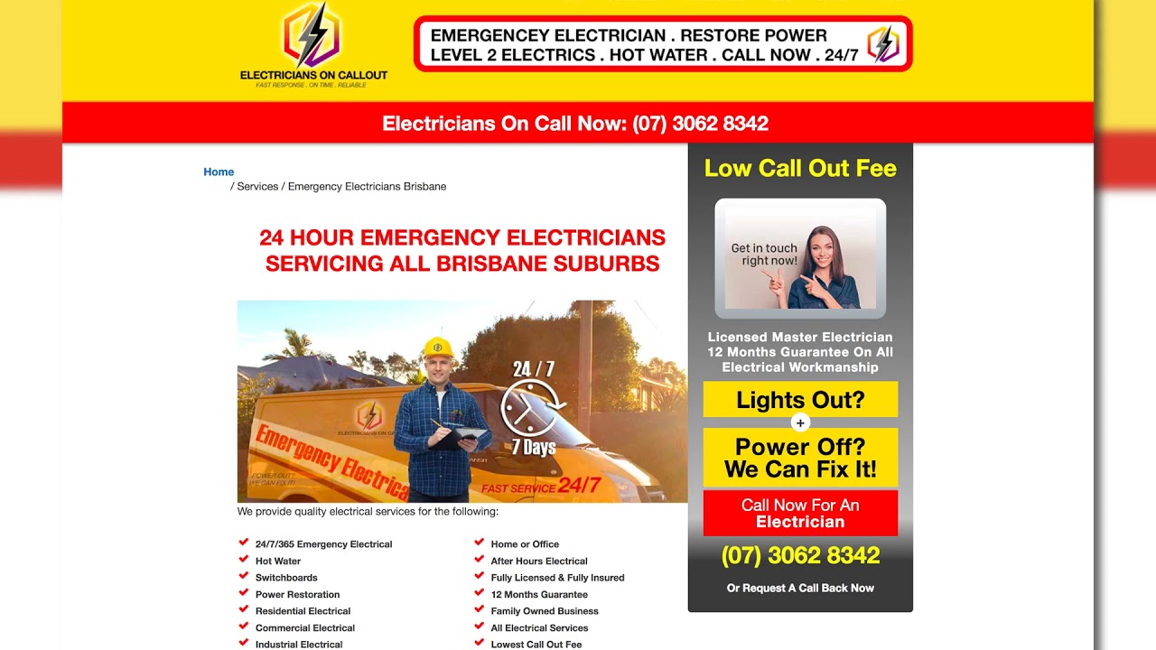 24 Hour Emergency Electrician Brisbane | Electricians On Call Out
