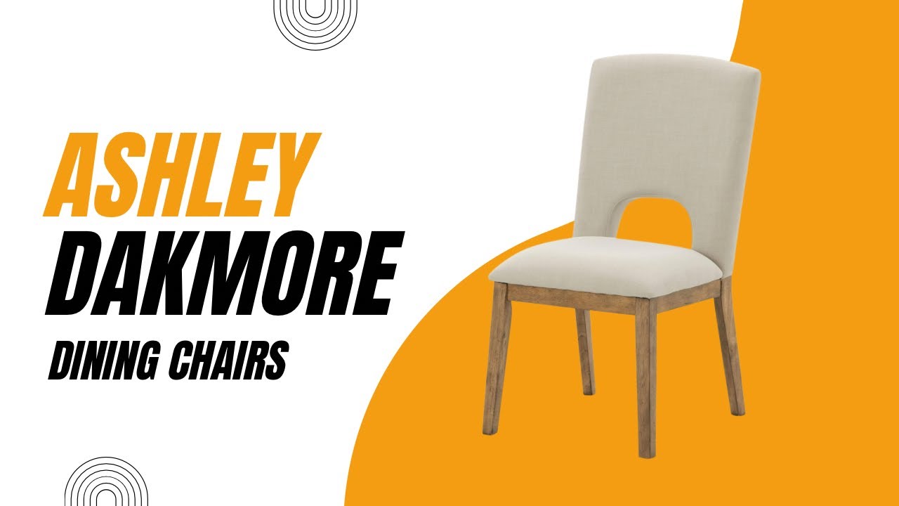 Signature Design by Ashley Dakmore Dining Upholstered Side Chair Set in Light Brown & Beige - Review