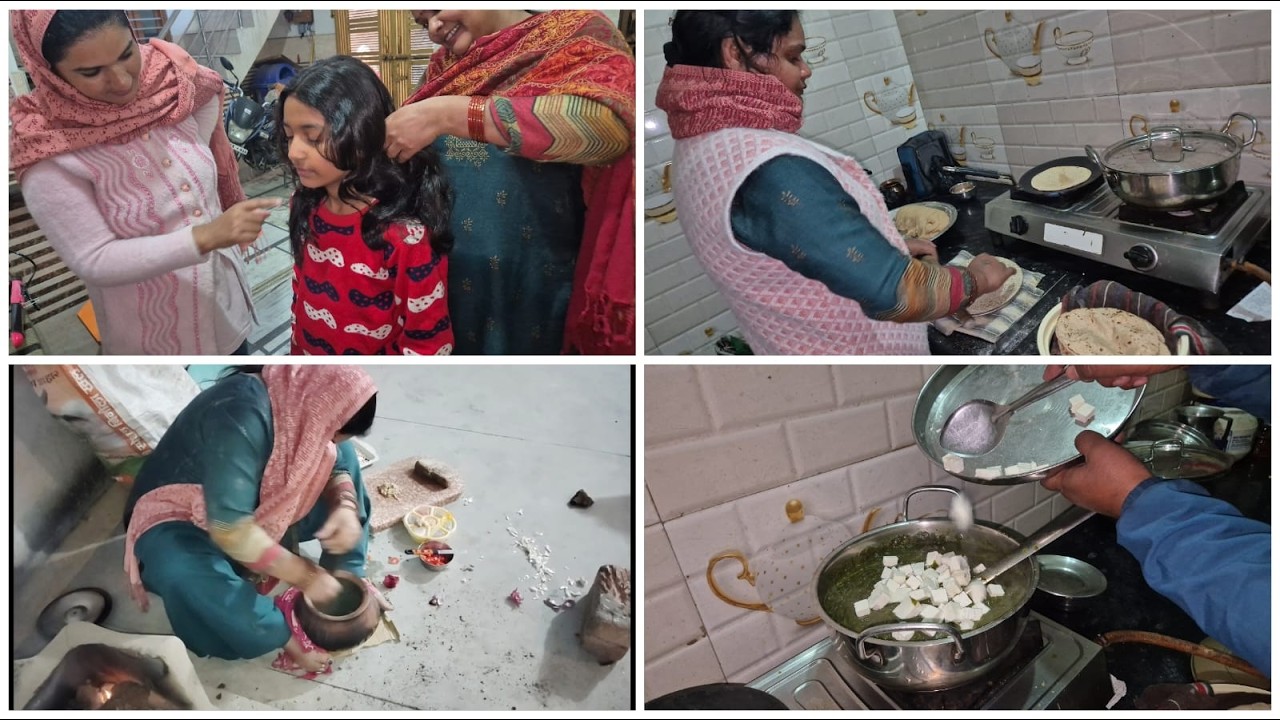 Papa G Ki Farmaish Palak Paneer 😋 Village Life video –Amit Pal Family