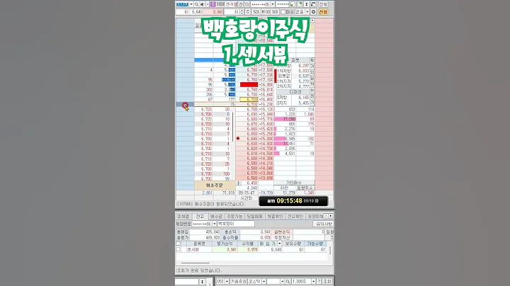 호가창 보는법 센서뷰 1 230919 #trading #trader #scalping