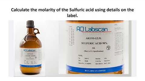 Calculate the molarity of the sulfuric acid #science #school #education