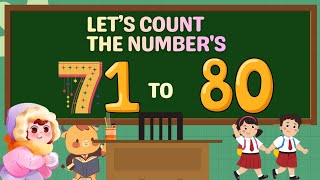 How to teach numbers 71-80 kindergarten| Learn Numbers 71-80 | Toddler Learning Video