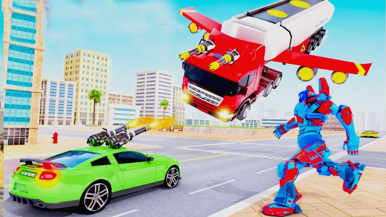 Flying Oil Tanker Robot Truck Transform Robot Game 2021 - Gameplay Walkthrough Part 1 (Android, iOS)