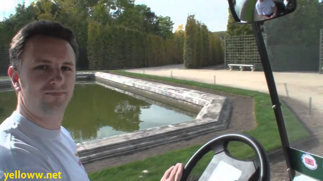 Touring the Gardens of Versaille by Electric Golf Cart