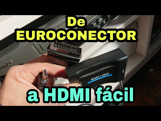 Cable euroconector a hdmi scart to hdmi adaptador euroconector a hdmi para  tv,conversor euroconector a hdmi scart a hdmi adaptador hdmi 720p/1080p  para HDTV,BLU-RayDVD,VCR,VHS,Proyector,PS,Xbox : : Electrónica