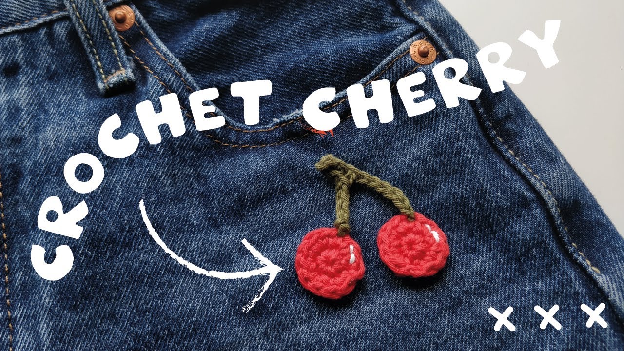 Cherry Appliqué Simple Crochet Tutorial