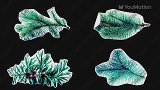 Christmas Tree Branches Handmade Animation Seasonal Graphics for Reels, Shorts & Video Edits