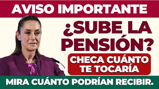Sube La Pensión? Checa Cuánto Te Tocaría.