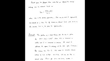 1. Velocity and Tangent Lines