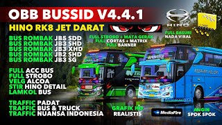 BUSSID V4.4.1 OBB HINO RK8 LAND JET FULL REMODE | REALISTIC HD GRAPHICS | INDONESIAN TRAFFIC NUANCE