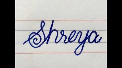 Shreya- beautiful name write in cursive writing | cursive writing | #shorts #writing #abcd #writing
