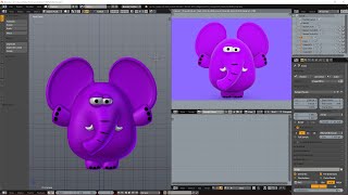 Modeling a cartoon elephant in blender P2