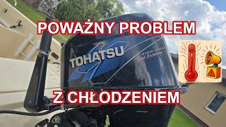 Tohatsu MFS30B - Poważne skutki odpalenia w zbyt małej ilości wody.