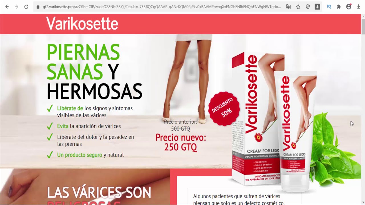 Varikosette - GT/Guatemala - Health products - YouTube