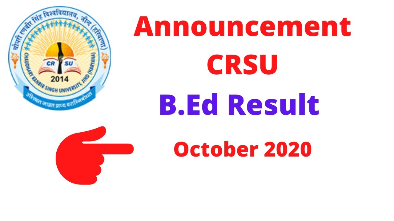 CRSU b.ed final year result October 2020 crsu result 