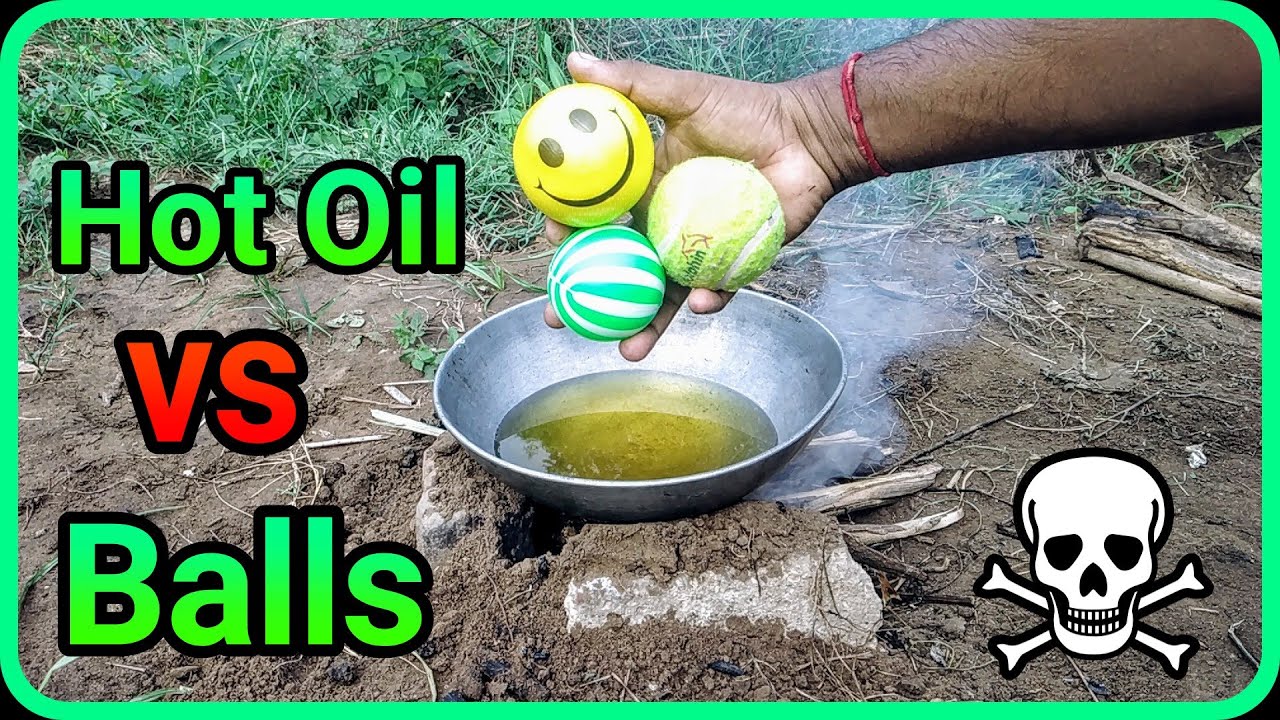 Tennis Ball vs Hot oil experiment | Boiling Oil vs balls | Hot Oil vs balls | dekhte hain | Binod